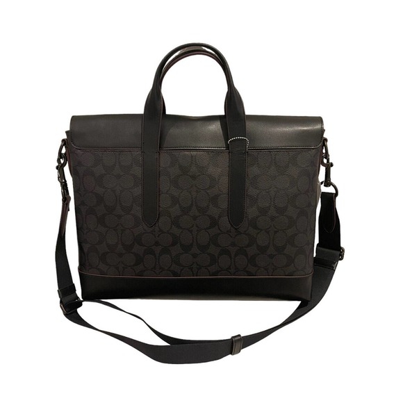 NWT Coach Hamilton Portfolio Shadow Brief In Signature Canvas 4190 MSRP $450 - Picture 9 of 15